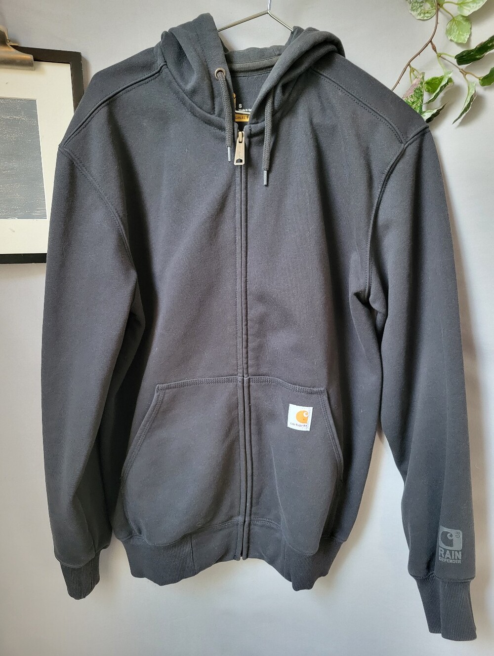 Carhartt Paxton Rain Defender Original Fit Full Zip Hoodie Sweatshirt Blue S